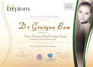 Stowarzyszenie Lekarzy Dermatologów Estetycznych - Dyplom