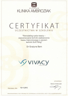 Klinika Ambroziak - Certyfikat